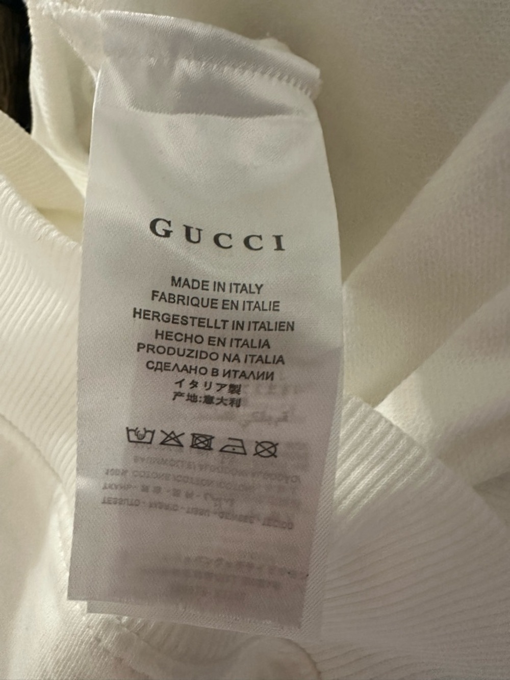 Gucci White Hoodie with Green, Red & Yellow Logo - Picture 3 of 5
